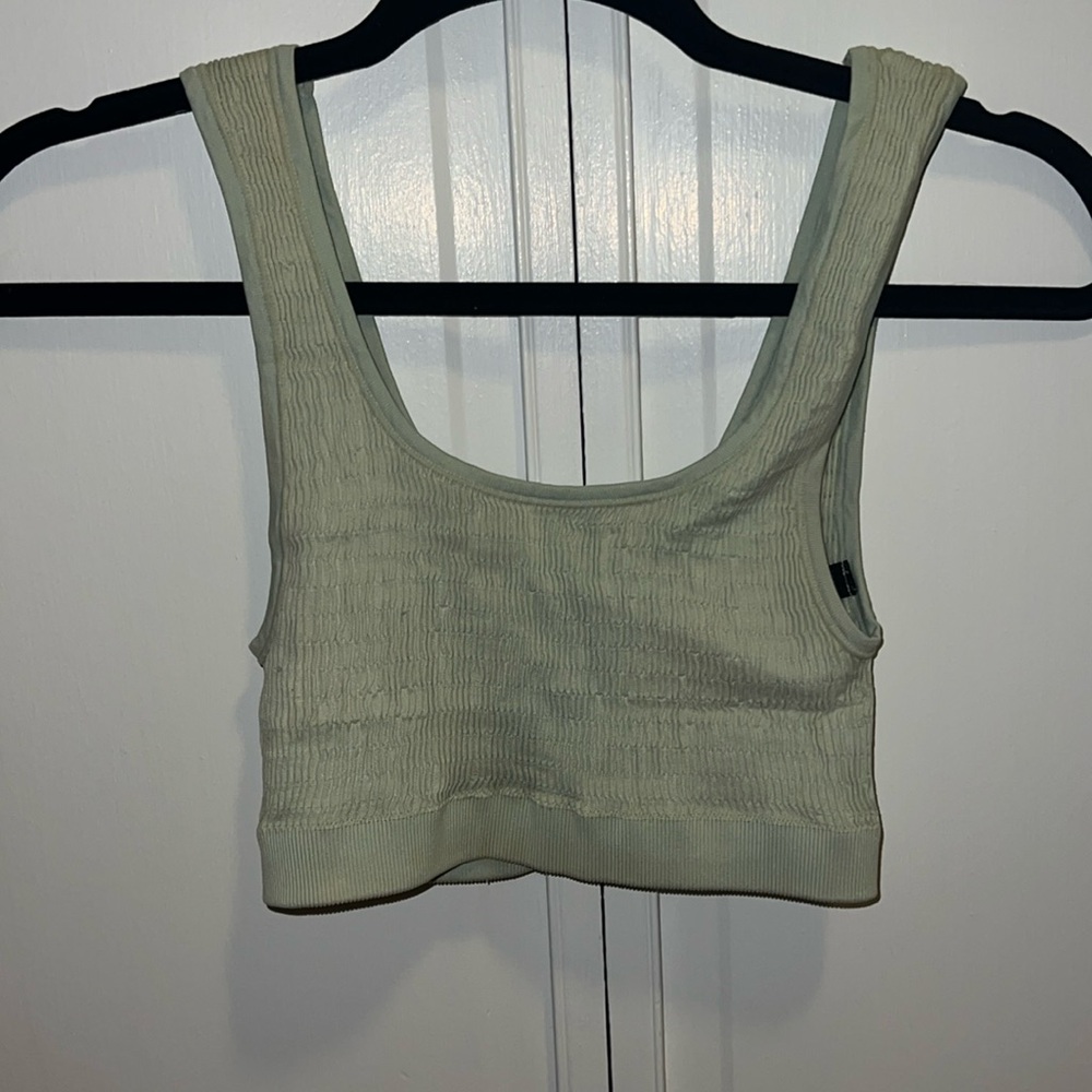 Light green crop top